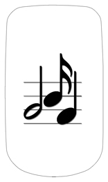 DAROYAL 382 WT BK Music Notes White Black